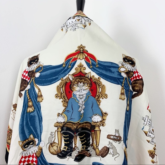 Vintage | Epic Kitchy King Royal Cat Kitty Scarf